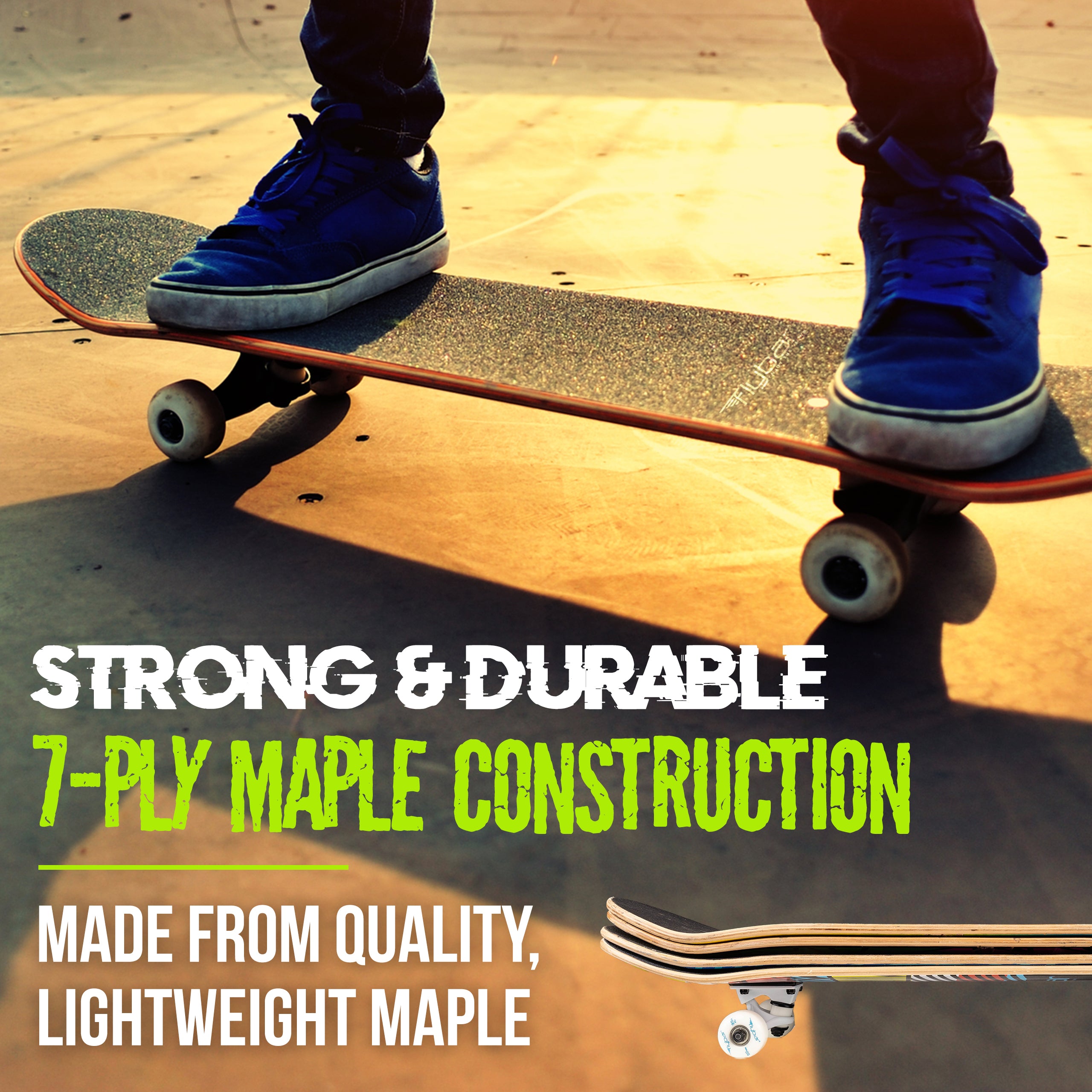 31" Double Kick Skateboard for Ages 6+