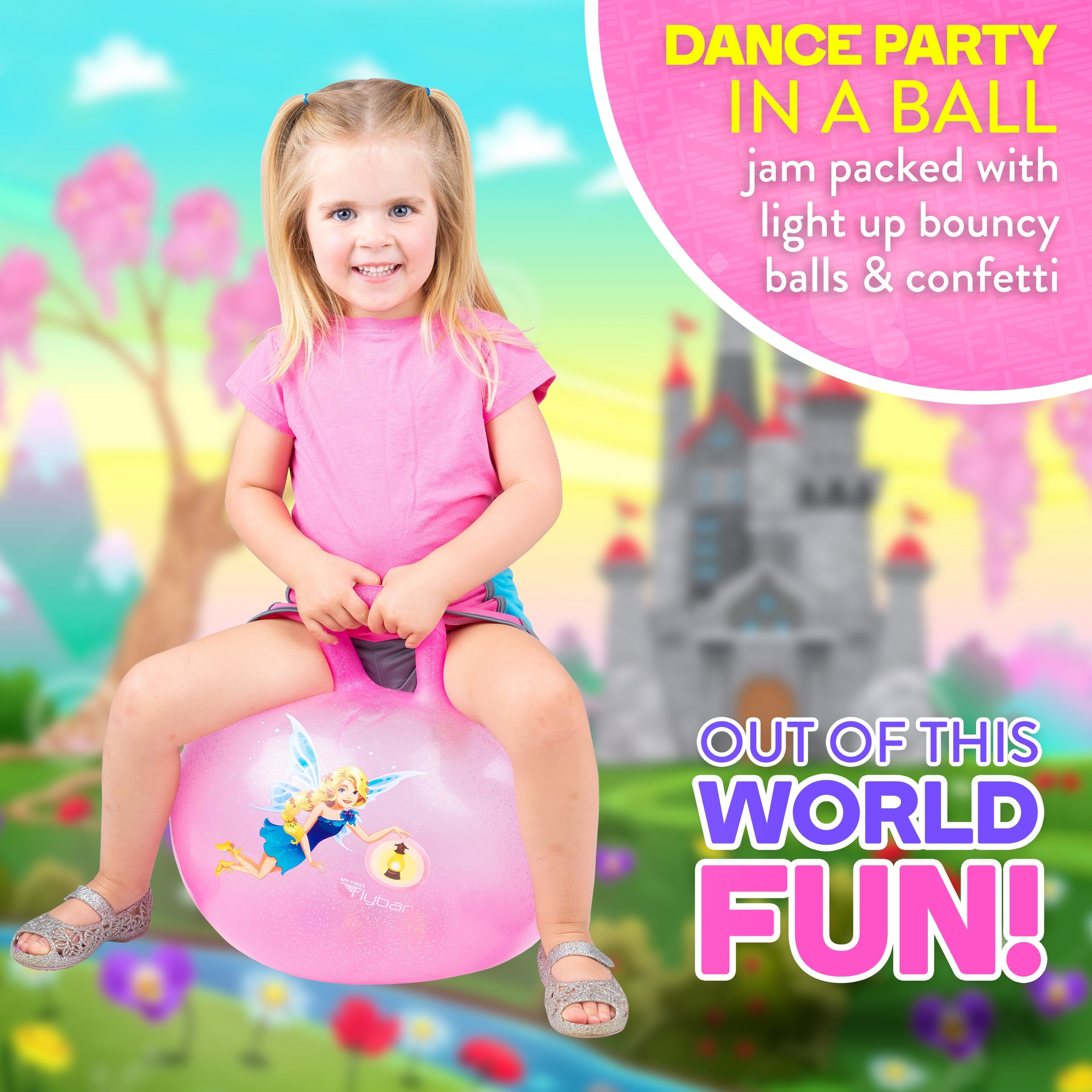 LED Light Up Dance Party Hopper Ball, Indoor/Outdoor, Kids 3+