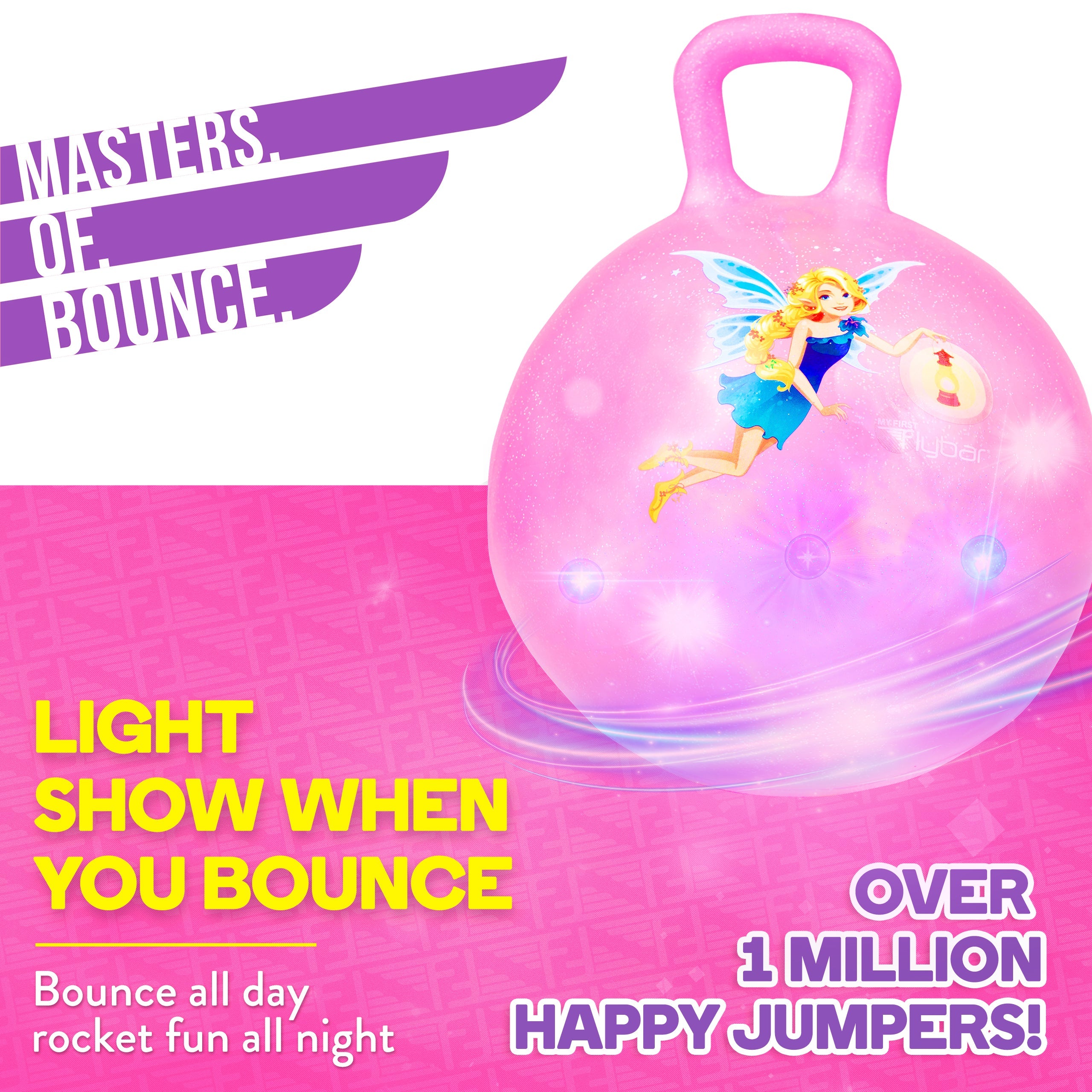 LED Light Up Dance Party Hopper Ball, Indoor/Outdoor, Kids 3+