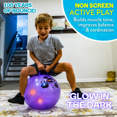 LED Light Up Dance Party Hopper Ball, Indoor/Outdoor, Kids 3+