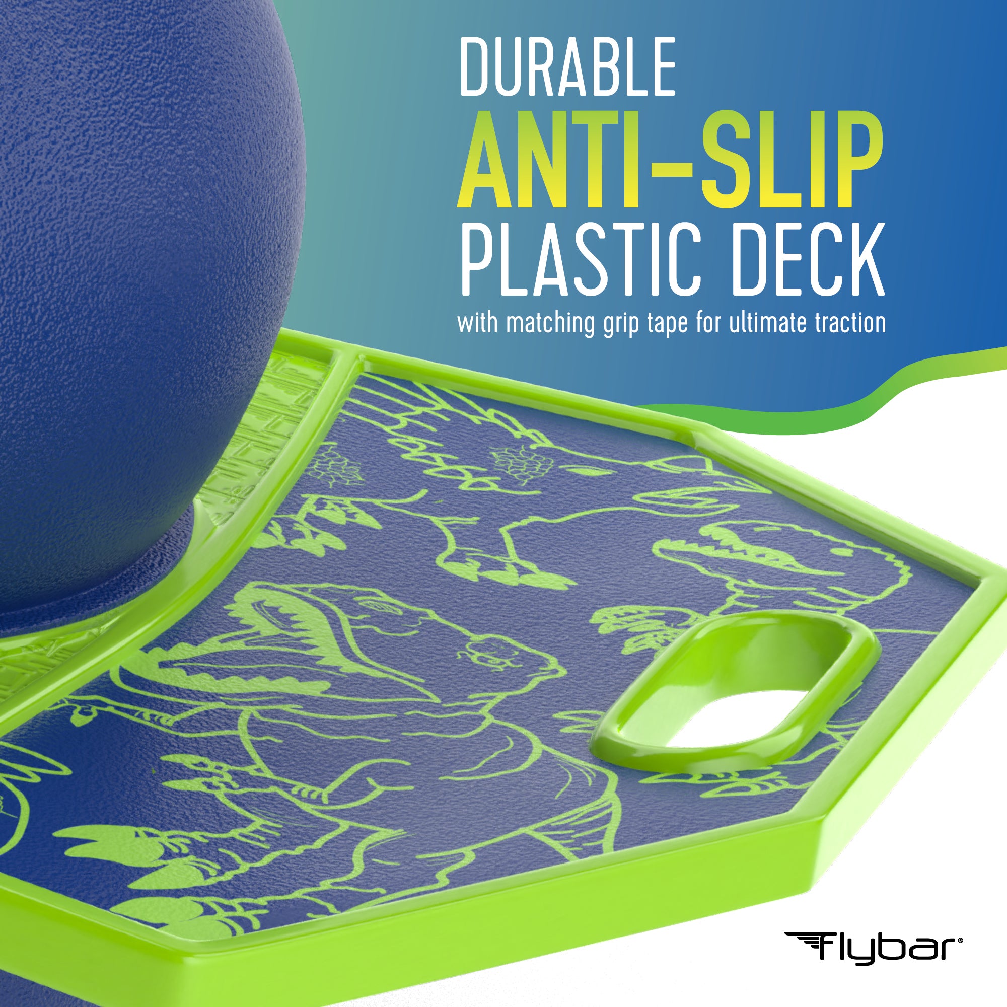 Flybar Pogo Trick Ball for Kids – Balance Bounce Board with Anti-Slip Deck – Pump Included - Indoor & Outdoor Toys for Boys and Girls Fun Way to Reduce Screen Time Supports up to 160 lbs – Ages 6+