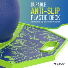 Flybar Pogo Ball Trick Board With Grip Tape For Kids Ages 6 & Up - Multiple Colors Available