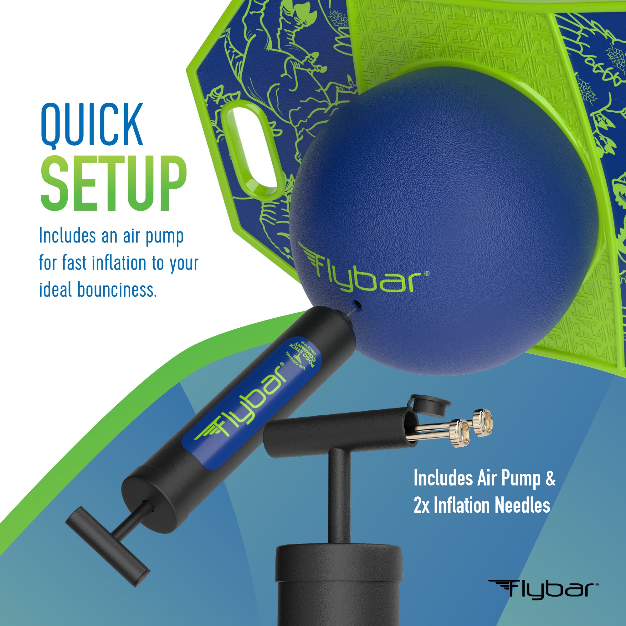 Flybar Pogo Trick Ball for Kids – Balance Bounce Board with Anti-Slip Deck – Pump Included - Indoor & Outdoor Toys for Boys and Girls Fun Way to Reduce Screen Time Supports up to 160 lbs – Ages 6+