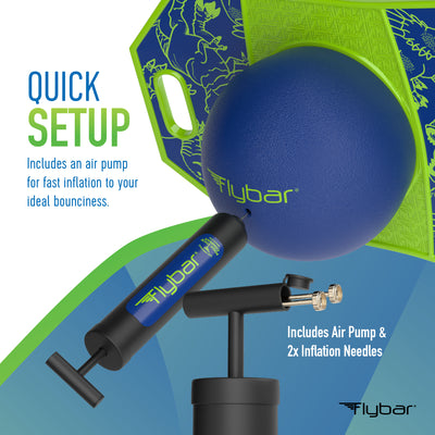 Flybar Pogo Trick Ball for Kids – Balance Bounce Board with Anti-Slip Deck – Pump Included - Indoor & Outdoor Toys for Boys and Girls Fun Way to Reduce Screen Time Supports up to 160 lbs – Ages 6+