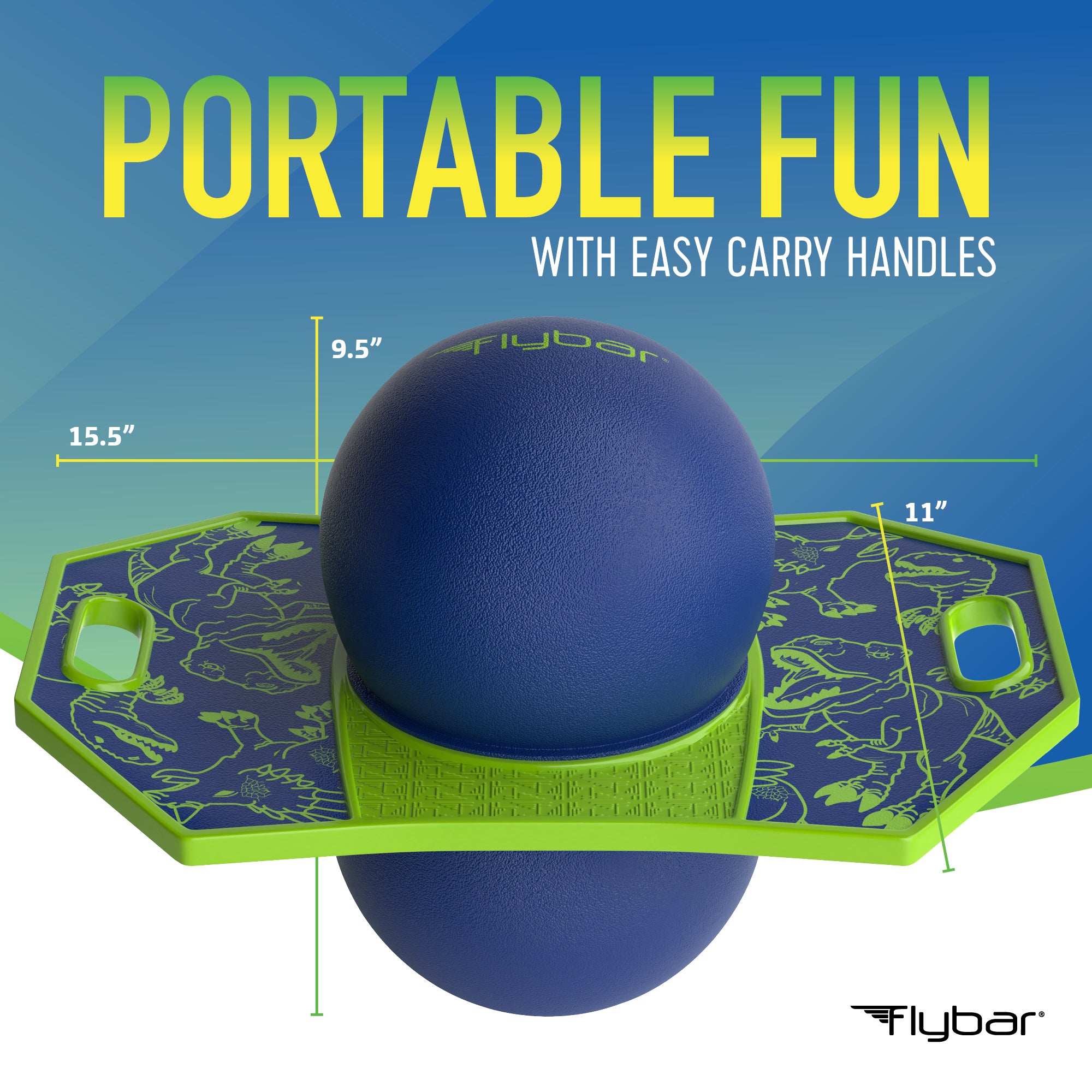 Flybar Pogo Trick Ball for Kids – Balance Bounce Board with Anti-Slip Deck – Pump Included - Indoor & Outdoor Toys for Boys and Girls Fun Way to Reduce Screen Time Supports up to 160 lbs – Ages 6+