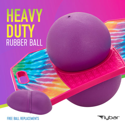Flybar Pogo Trick Ball for Kids – Balance Bounce Board with Anti-Slip Deck – Pump Included - Indoor & Outdoor Toys for Boys and Girls Fun Way to Reduce Screen Time Supports up to 160 lbs – Ages 6+