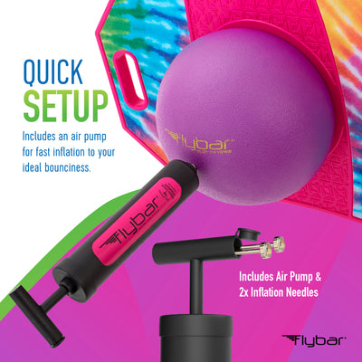 Flybar Pogo Trick Ball for Kids – Balance Bounce Board with Anti-Slip Deck – Pump Included - Indoor & Outdoor Toys for Boys and Girls Fun Way to Reduce Screen Time Supports up to 160 lbs – Ages 6+