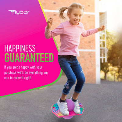 Flybar Pogo Trick Ball for Kids – Balance Bounce Board with Anti-Slip Deck – Pump Included - Indoor & Outdoor Toys for Boys and Girls Fun Way to Reduce Screen Time Supports up to 160 lbs – Ages 6+