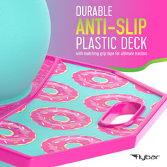 Flybar Pogo Ball Trick Board With Grip Tape For Kids Ages 6 & Up - Multiple Colors Available