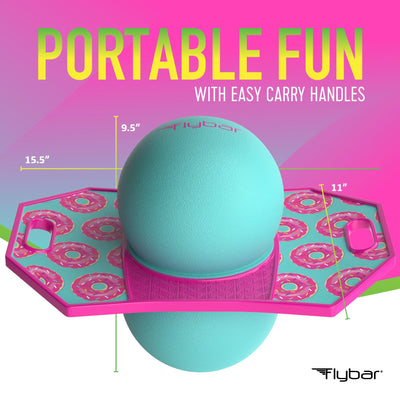 Flybar Pogo Trick Ball for Kids – Balance Bounce Board with Anti-Slip Deck – Pump Included - Indoor & Outdoor Toys for Boys and Girls Fun Way to Reduce Screen Time Supports up to 160 lbs – Ages 6+
