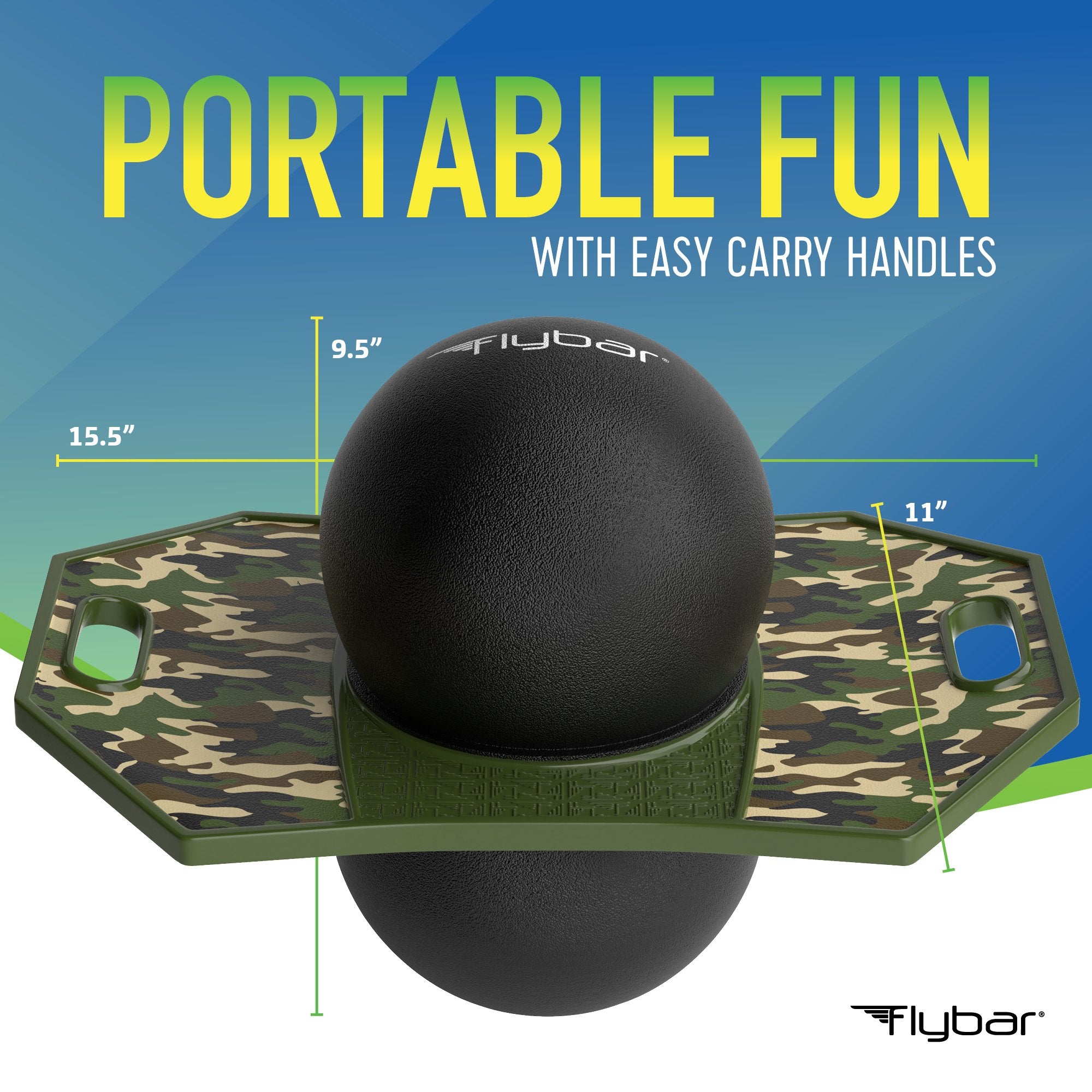 Flybar Pogo Trick Ball for Kids – Balance Bounce Board with Anti-Slip Deck – Pump Included - Indoor & Outdoor Toys for Boys and Girls Fun Way to Reduce Screen Time Supports up to 160 lbs – Ages 6+