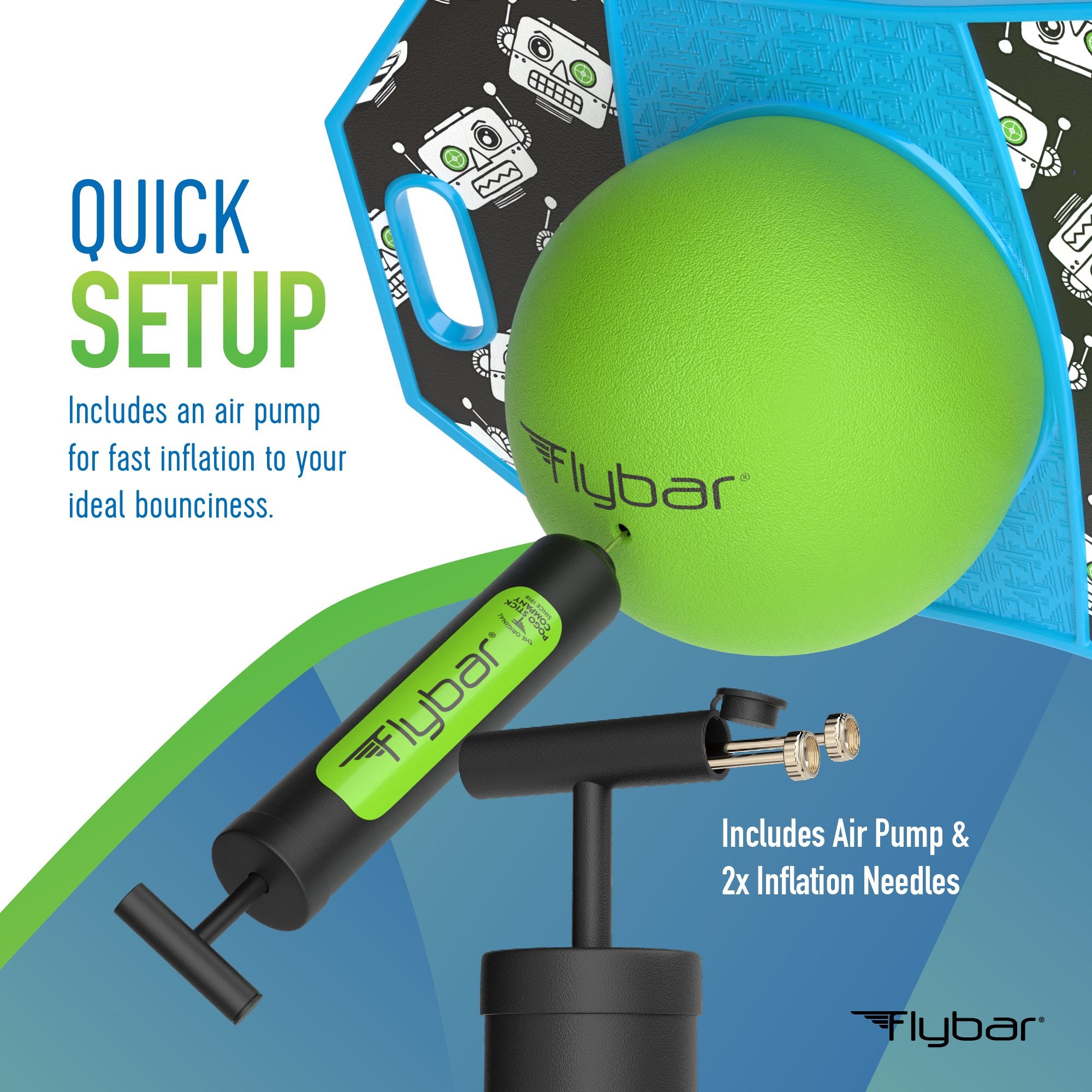 Flybar Pogo Trick Ball for Kids – Balance Bounce Board with Anti-Slip Deck – Pump Included - Indoor & Outdoor Toys for Boys and Girls Fun Way to Reduce Screen Time Supports up to 160 lbs – Ages 6+