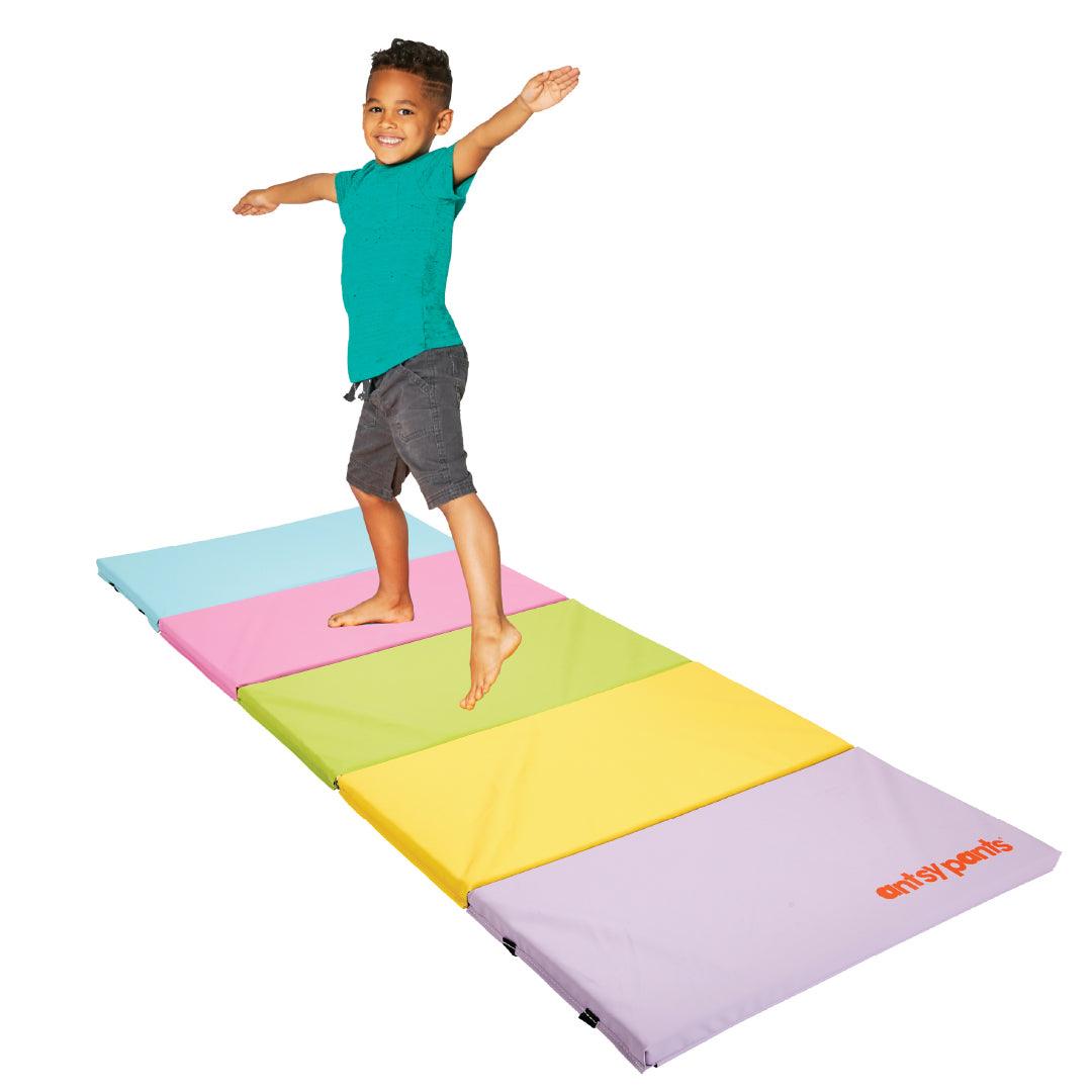 Antsy Pants Kids Tumble Mat for Gymnastics Training - Pastel