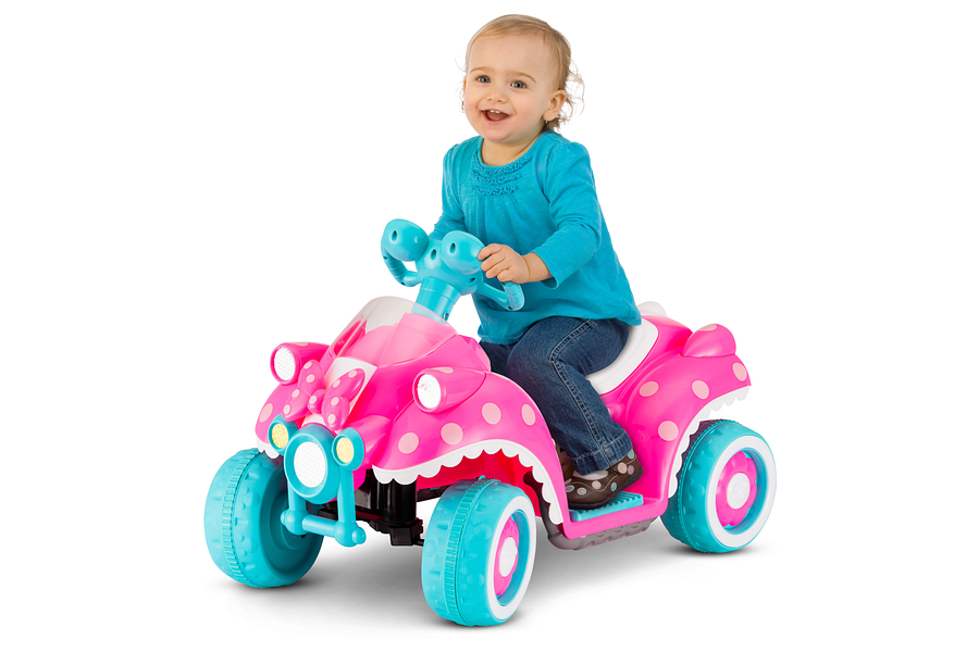 6V Minnie Mouse Quad  Hot pink