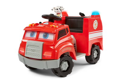 6V KT Interactive Fire Truck Red