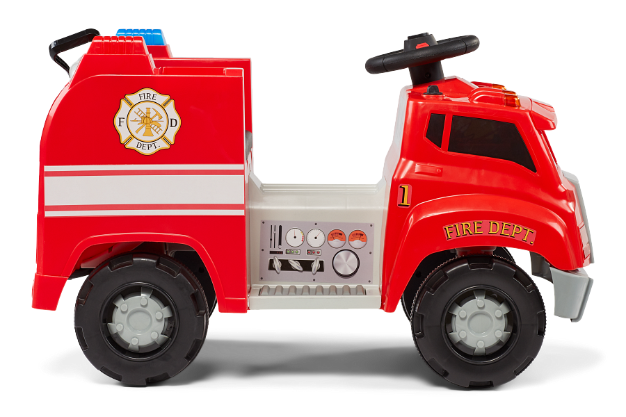 6V KT Interactive Fire Truck Red