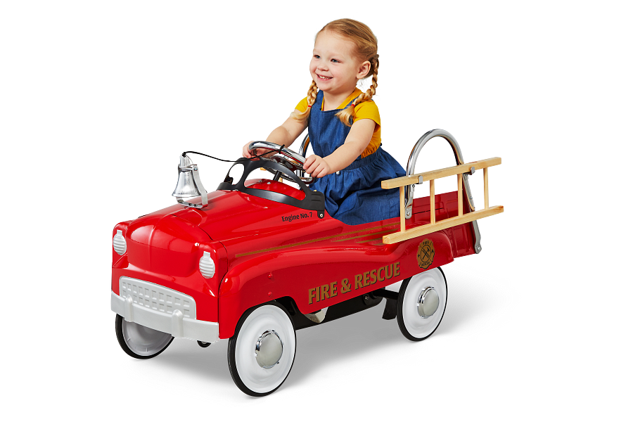 Classic Fire Truck Pedal Car Toy Ages 3 years up Kid Trax Flybar