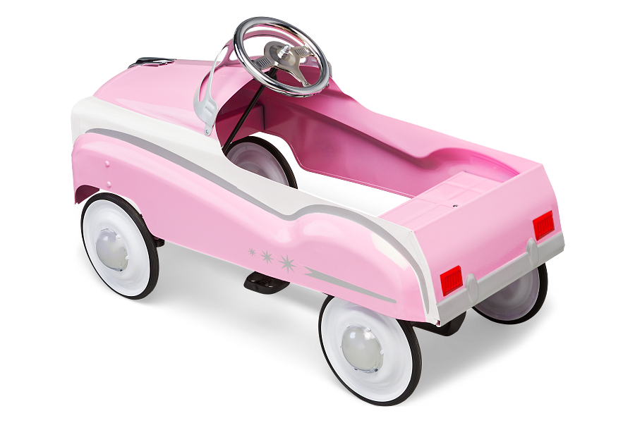 Classic Pink Convertible Pedal Car Toy Ages 3 yrs. up Kid Trax Flybar