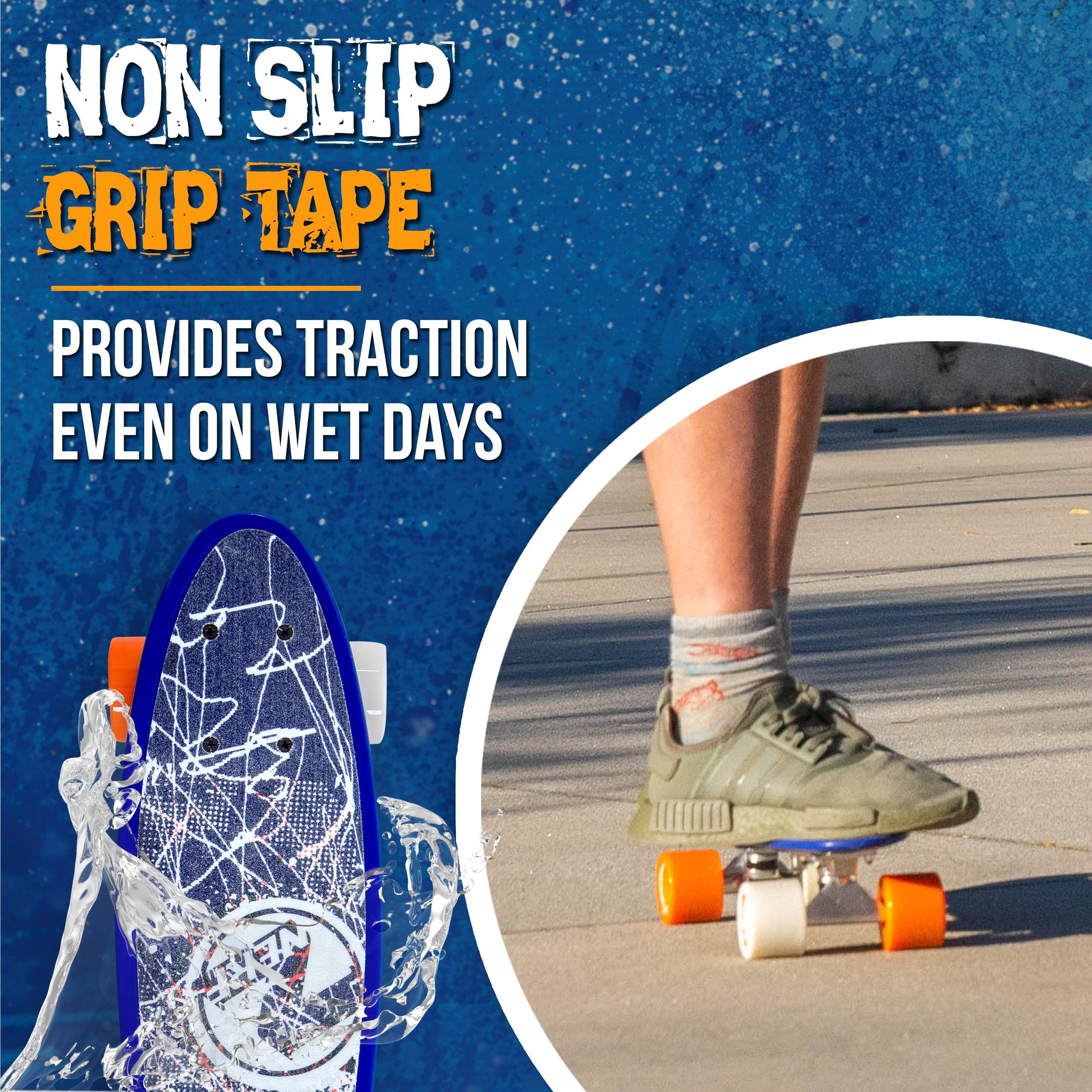 Flybar 22 Inch Complete Plastic Cruiser Skateboard Custom Non-Slip Deck Multiple Colors (NERF Blue) - Flybar1