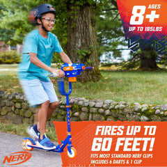 Nerf Blaster Scooter 2.0 - 2 wheel scooter with dart blaster and adjustable handlebars