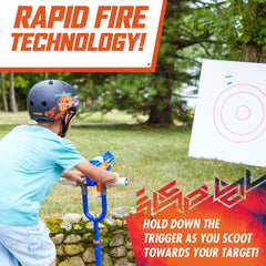 Nerf Blaster Scooter 2.0 - 2 wheel scooter with dart blaster and adjustable handlebars