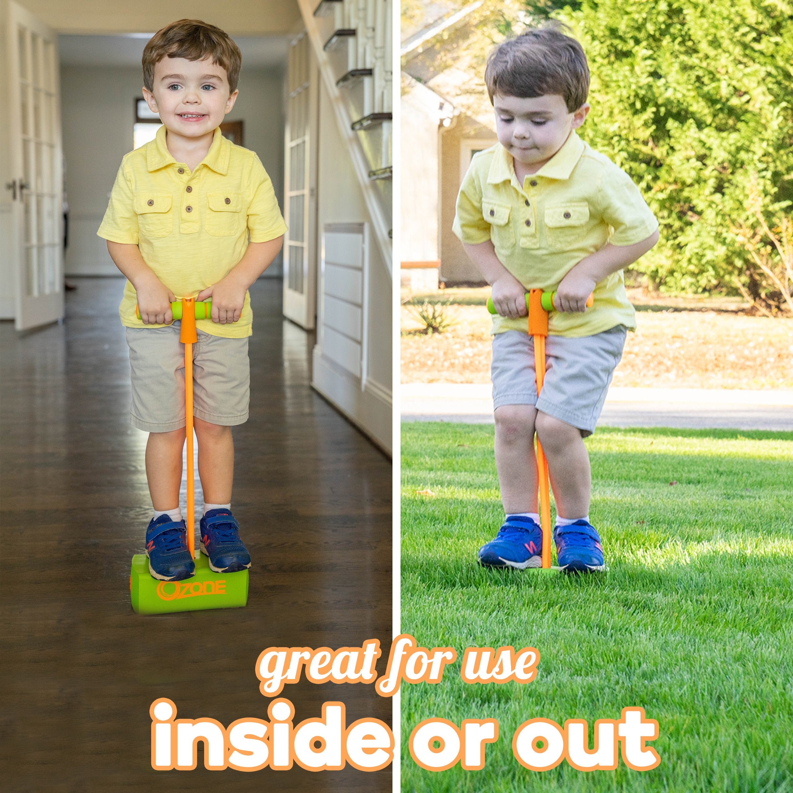 Ozone Jump & Squeak Pogo Hopper, Ages 3 & Up, 250 pounds Flybar