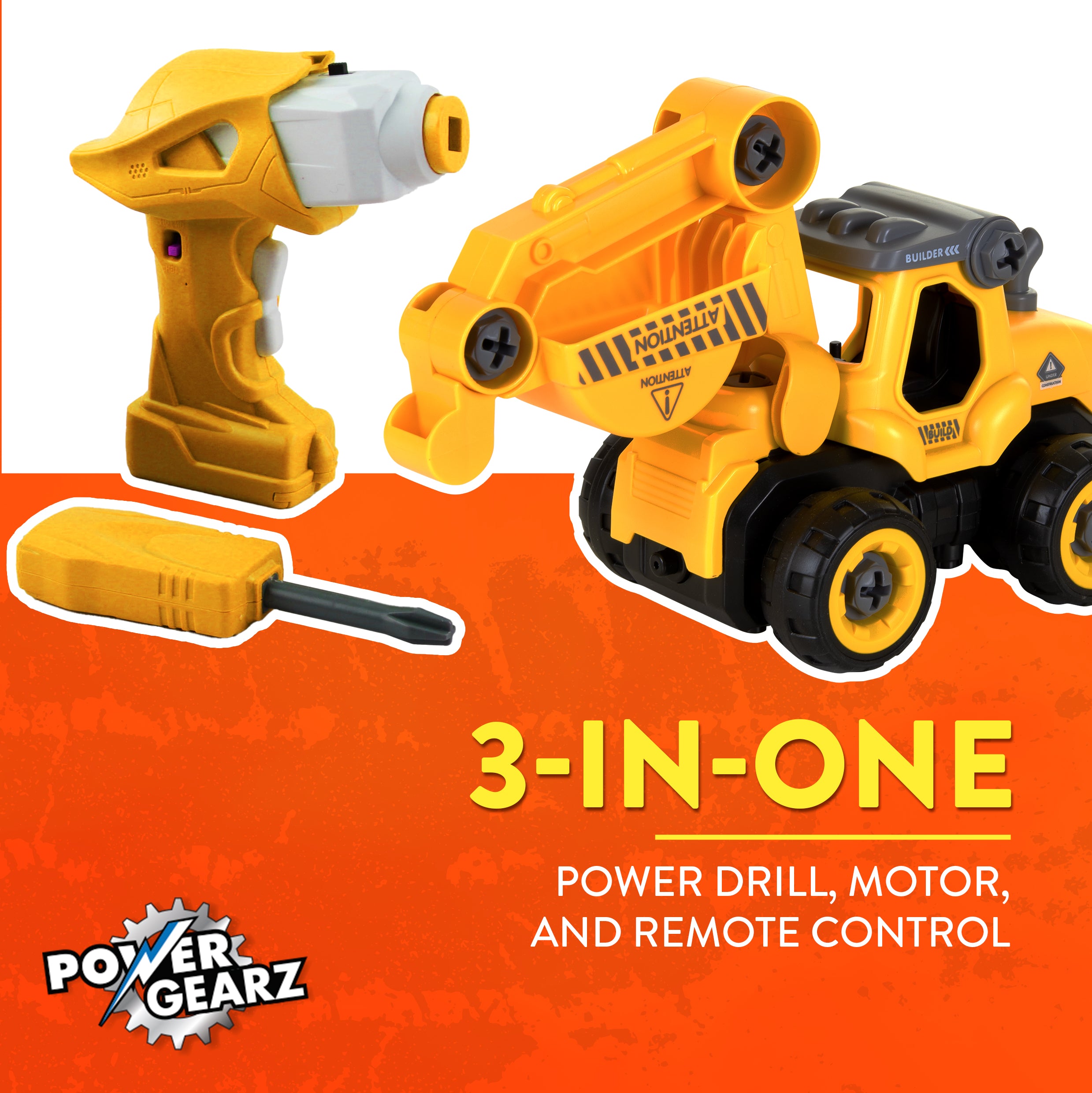 Power Gearz DIY Build and Drive Remote Control Take Apart Car – Kids Ages 3+