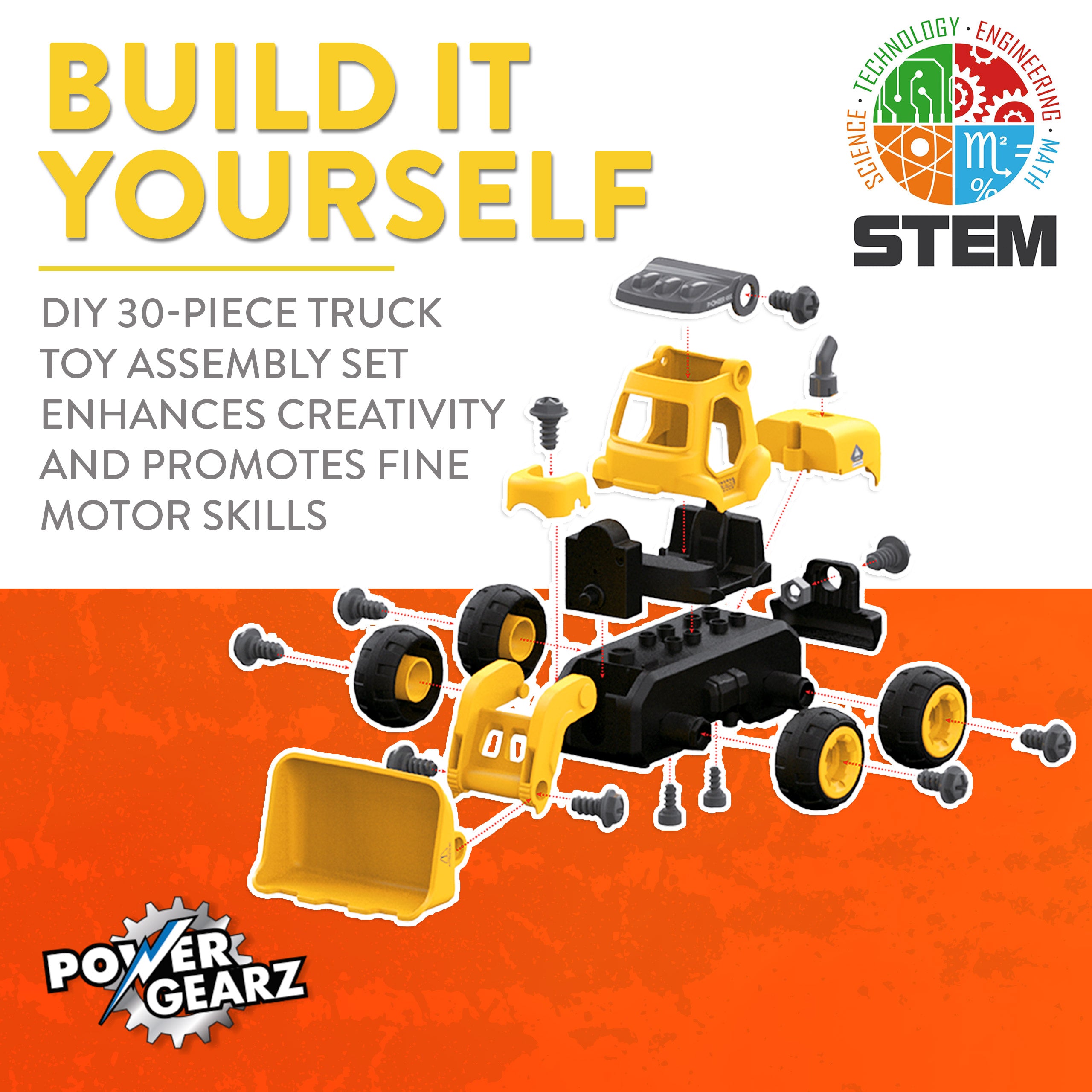 Power Gearz DIY Build and Drive Remote Control Take Apart Car – Kids Ages 3+