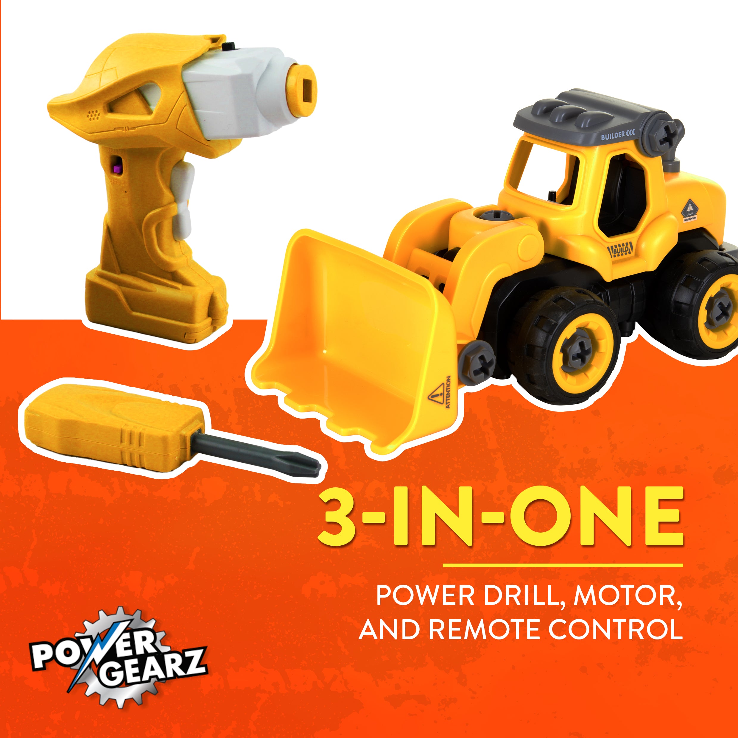 Power Gearz DIY Build and Drive Remote Control Take Apart Car – Kids Ages 3+