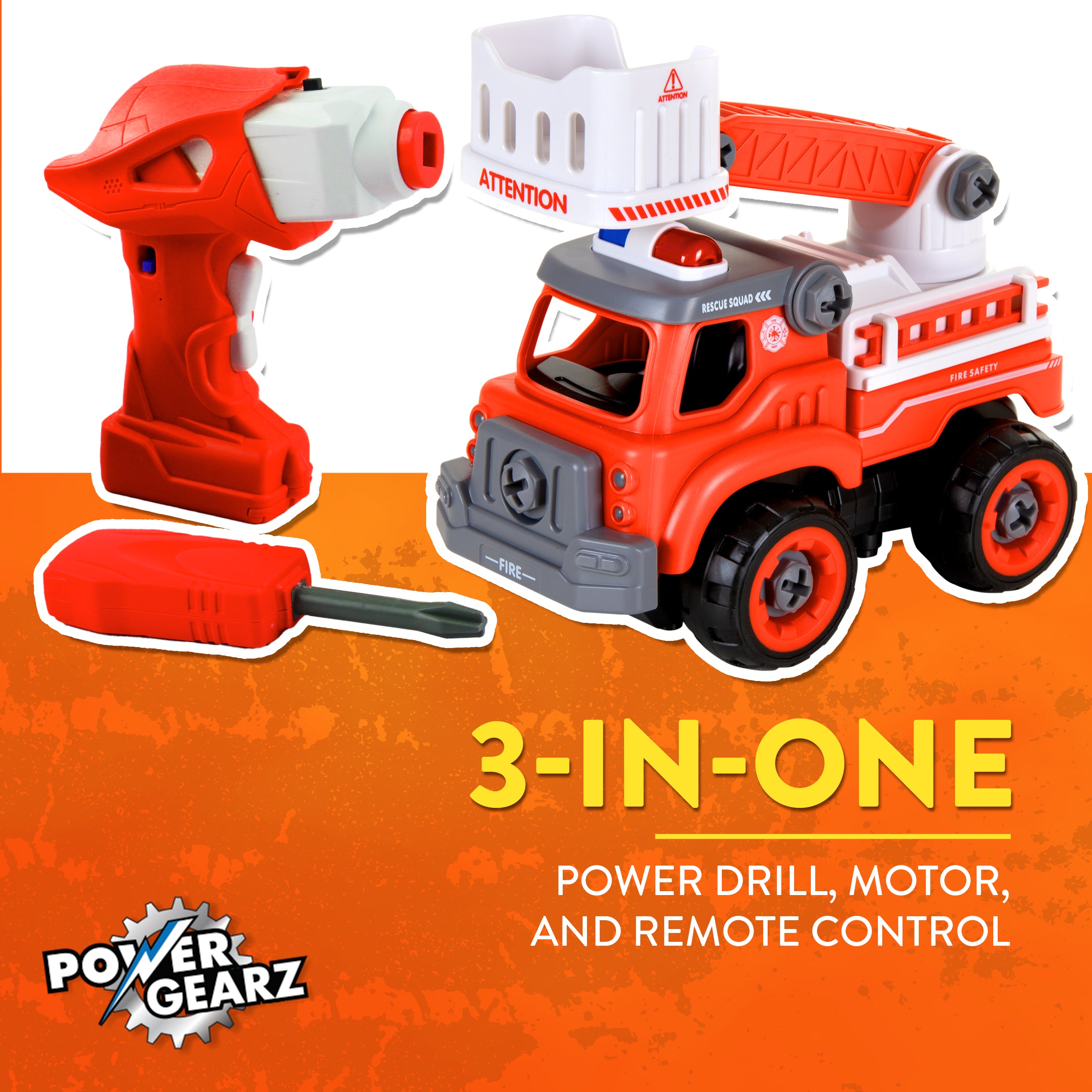 Power Gearz DIY Build and Drive Remote Control Take Apart Car – Kids Ages 3+
