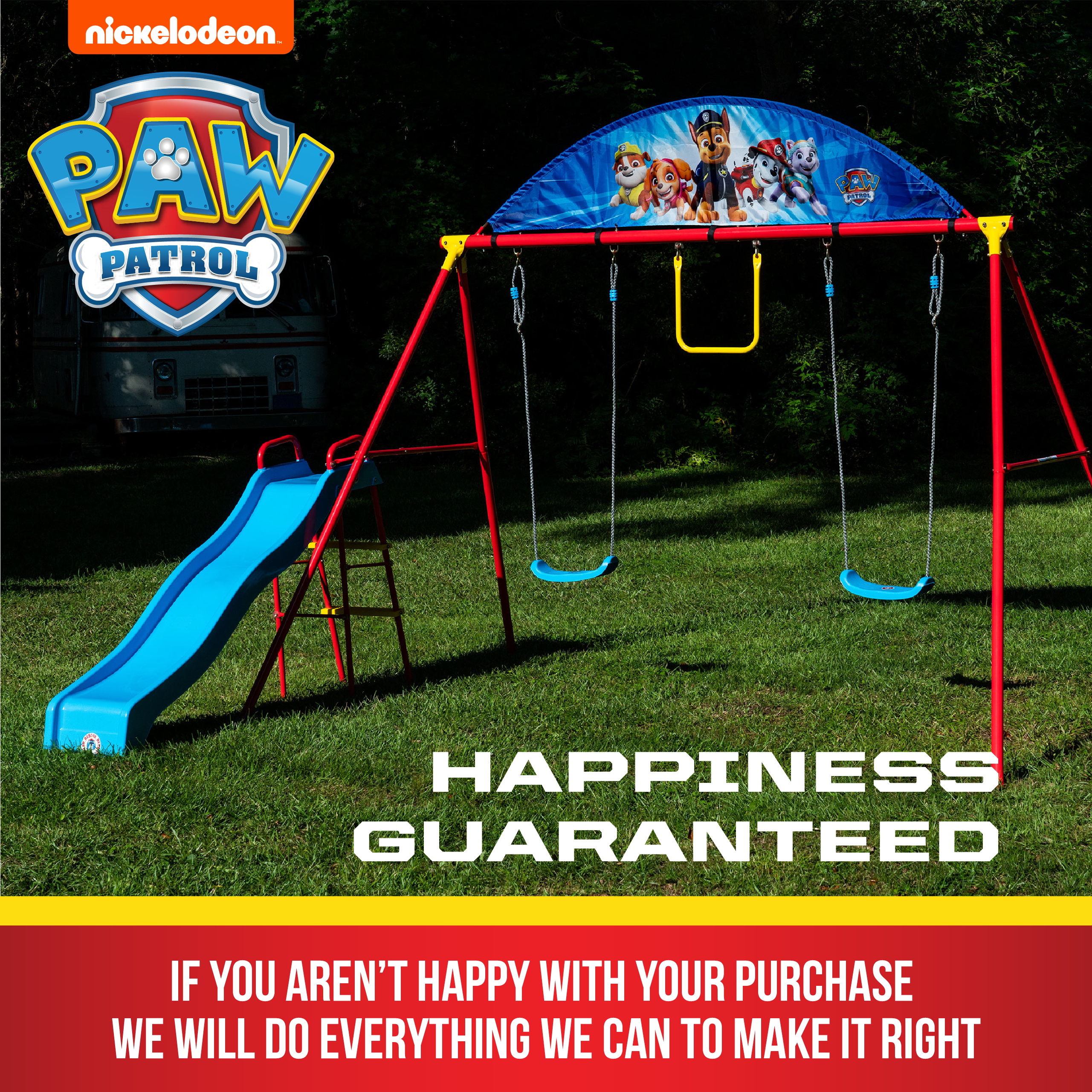 Paw Patrol Trapeze Metal Swing Set, Ages 3+