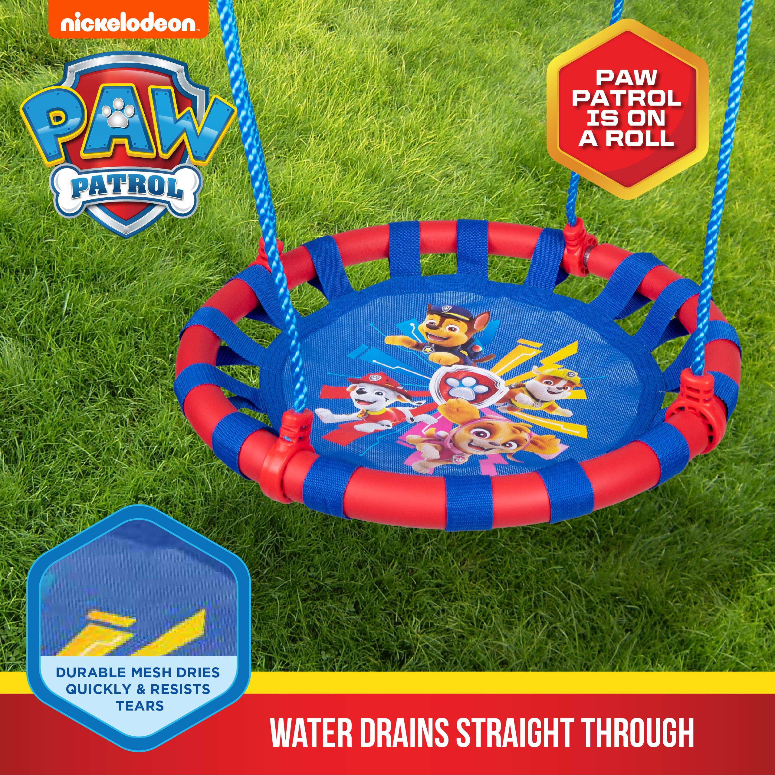 Paw Patrol 24" and 40" Saucer Tree Swings, Ages 3+