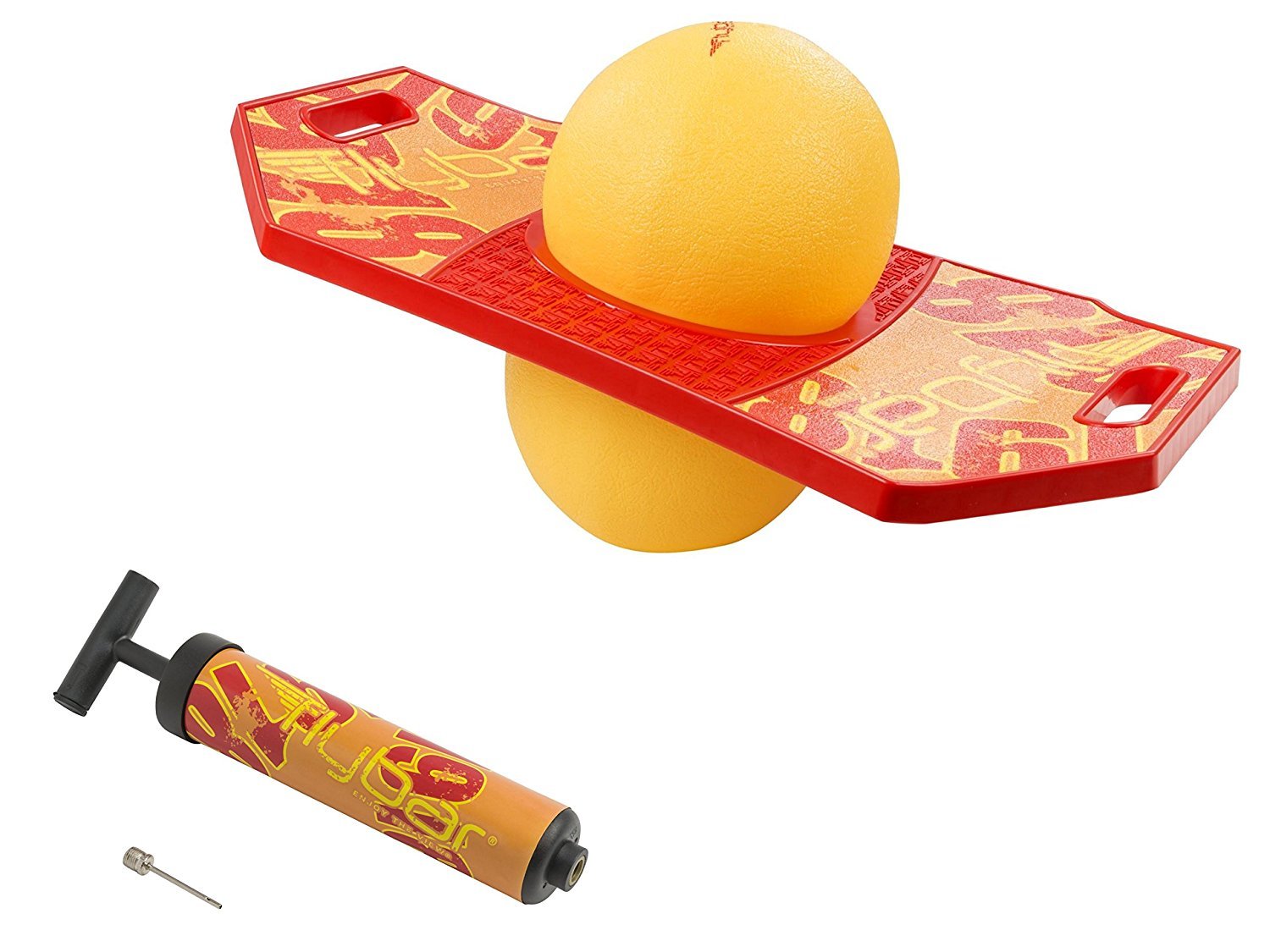 Flybar Pogo Trick Ball for Kids – Balance Bounce Board with Anti-Slip Deck – Pump Included - Indoor & Outdoor Toys for Boys and Girls Fun Way to Reduce Screen Time Supports up to 160 lbs – Ages 6+
