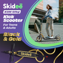 X3M Scooter for Kids Ages 6-12 - Scooters for Teens 12 Years and Up - Adult Scooter with Anti-Shock Suspension - Scooter for Kids 8 Years and Up with 4 Adjustment Levels Handlebar Up to 41 Inches High