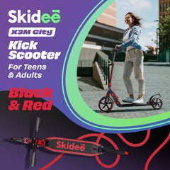 X3M Scooter for Kids Ages 6-12 - Scooters for Teens 12 Years and Up - Adult Scooter with Anti-Shock Suspension - Scooter for Kids 8 Years and Up with 4 Adjustment Levels Handlebar Up to 41 Inches High