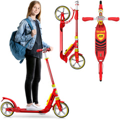 X3M Scooter for Kids Ages 6-12 - Scooters for Teens 12 Years and Up - Adult Scooter with Anti-Shock Suspension - Scooter for Kids 8 Years and Up with 4 Adjustment Levels Handlebar Up to 41 Inches High