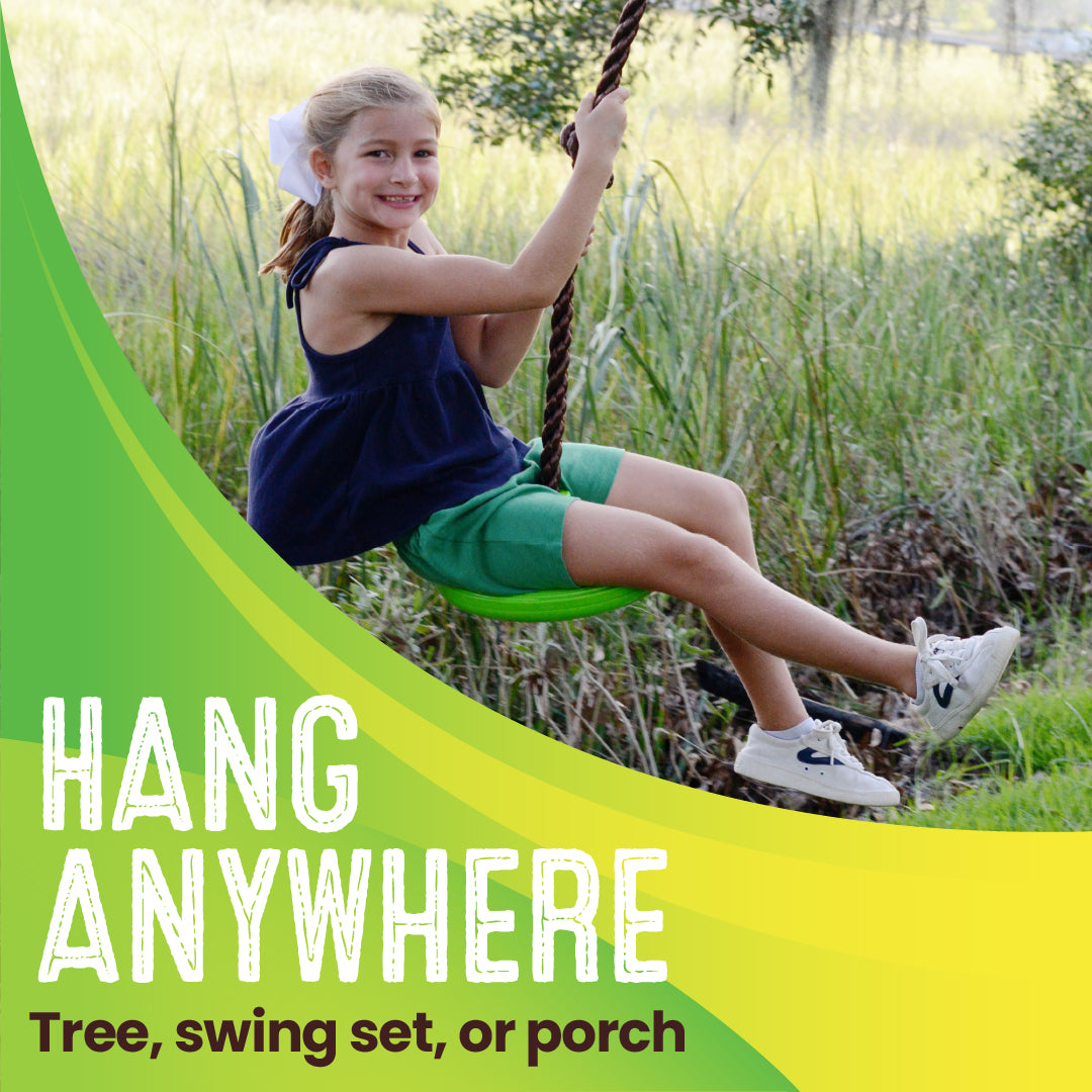 Swurfer Disco Tree Swing with LED Lights - Swing Sets for Backyard, Outdoor Swing, Swingset Outdoor for Kids, Easy Installation, Up to 200lbs