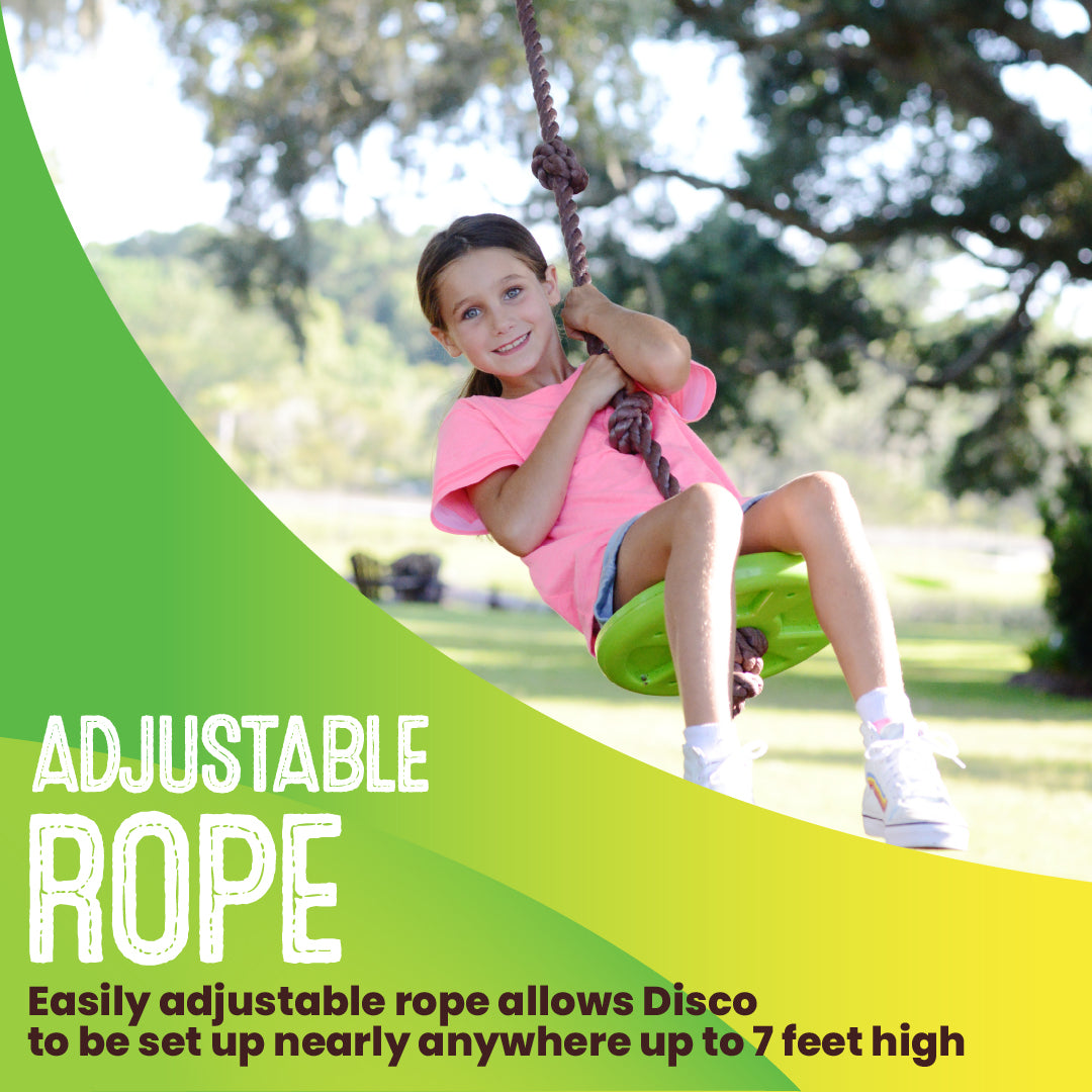 Swurfer Disco Tree Swing with LED Lights - Swing Sets for Backyard, Outdoor Swing, Swingset Outdoor for Kids, Easy Installation, Up to 200lbs