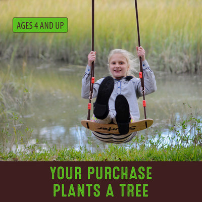 Swurfer Sway — Premium Coated Maple Wood Tree Swing for Kids