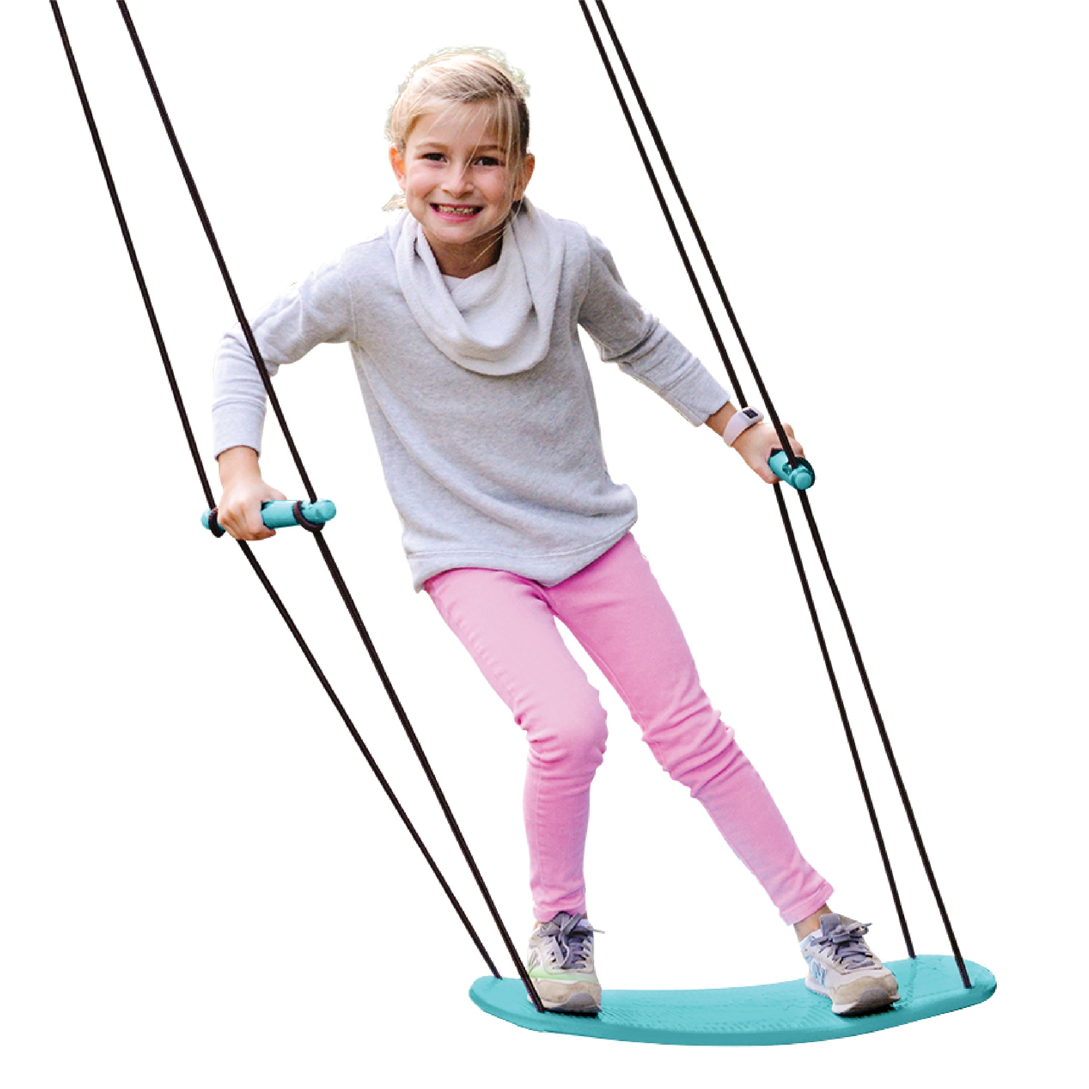 Swurfer Kick Stand Up Outdoor Surfing Tree Swing for Kids Up to 15 Lbs