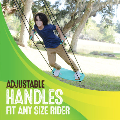 Kick Stand Up Outdoor Surfing Tree Swing for Kids Up to 150 Lbs