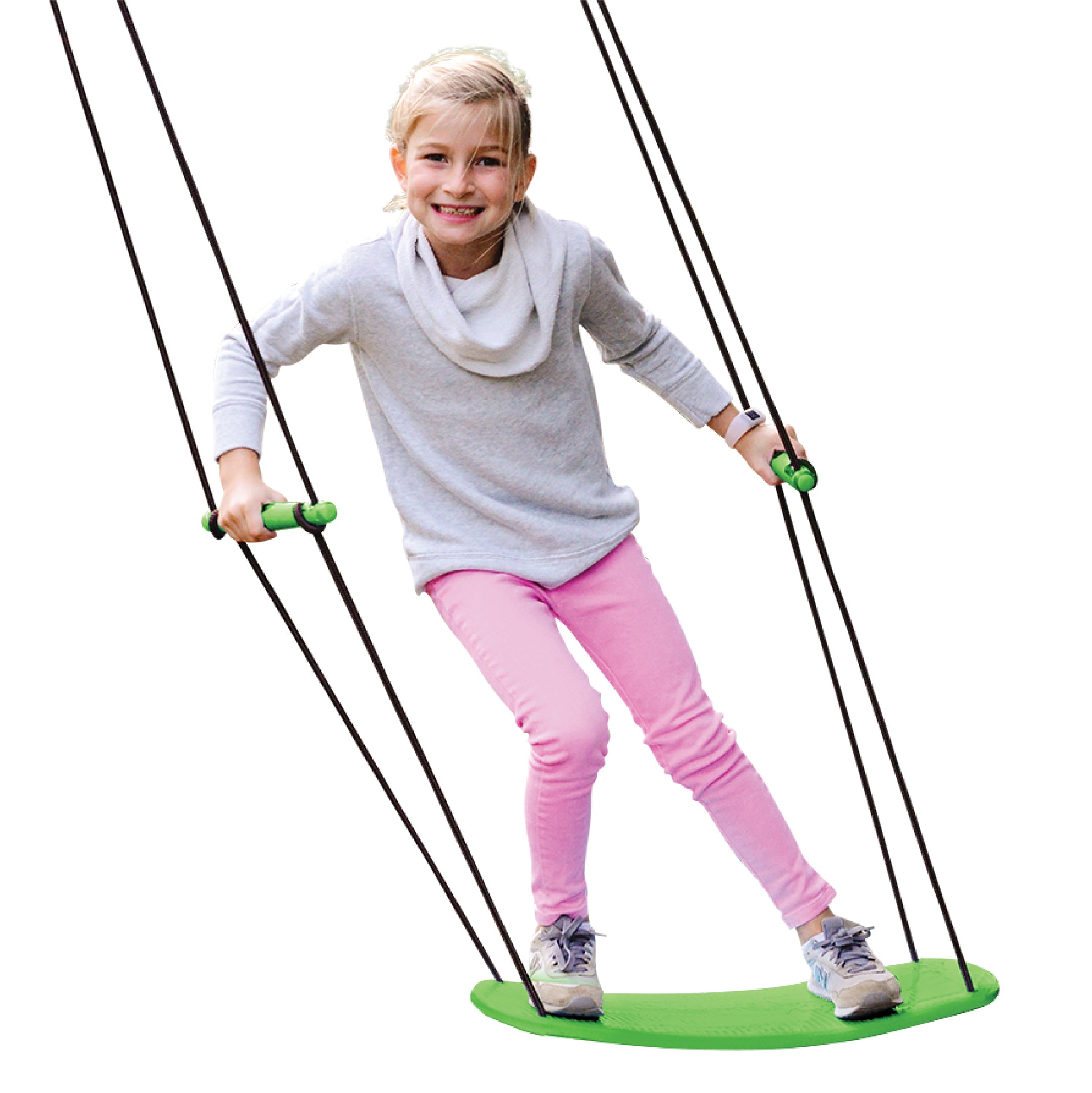 Swurfer Kick Stand Up Outdoor Surfing Tree Swing for Kids Up to 15 Lbs