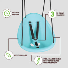 Kiwi — Your Child’s First Swing, Safe for Ages 9mo+