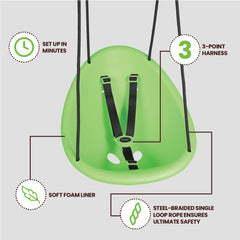 Swurfer Kiwi — Your Child’s First Swing, Safe for Ages 9mo+