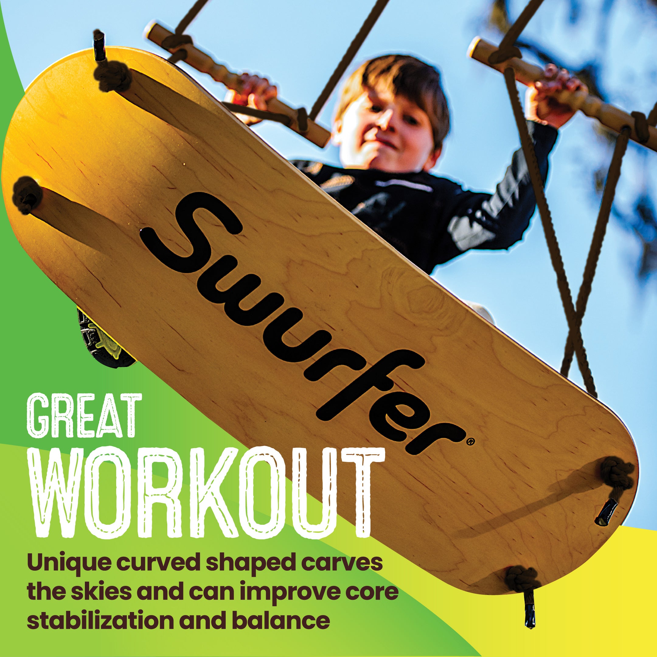 Swurfer Original Stand Up Surfing Tree Swing – Flybar