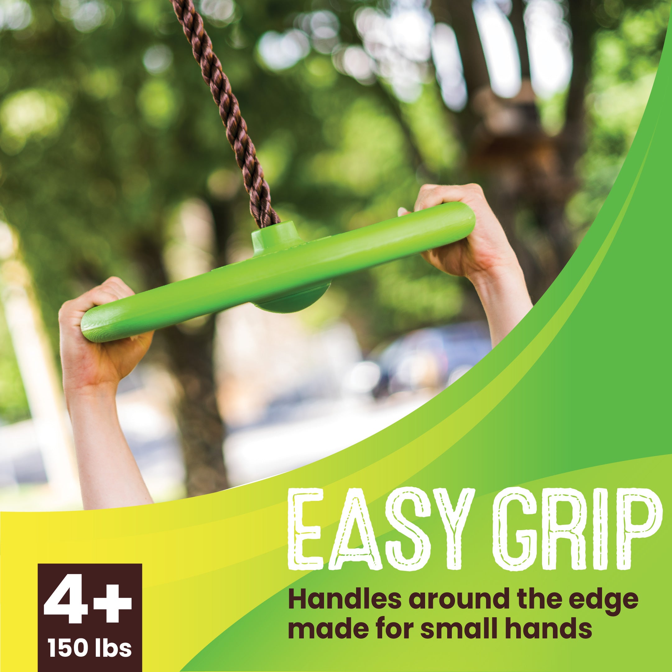 Tree Ring 3 in 1 Sit Stand or Hang Disc Swing for Kids Flybar