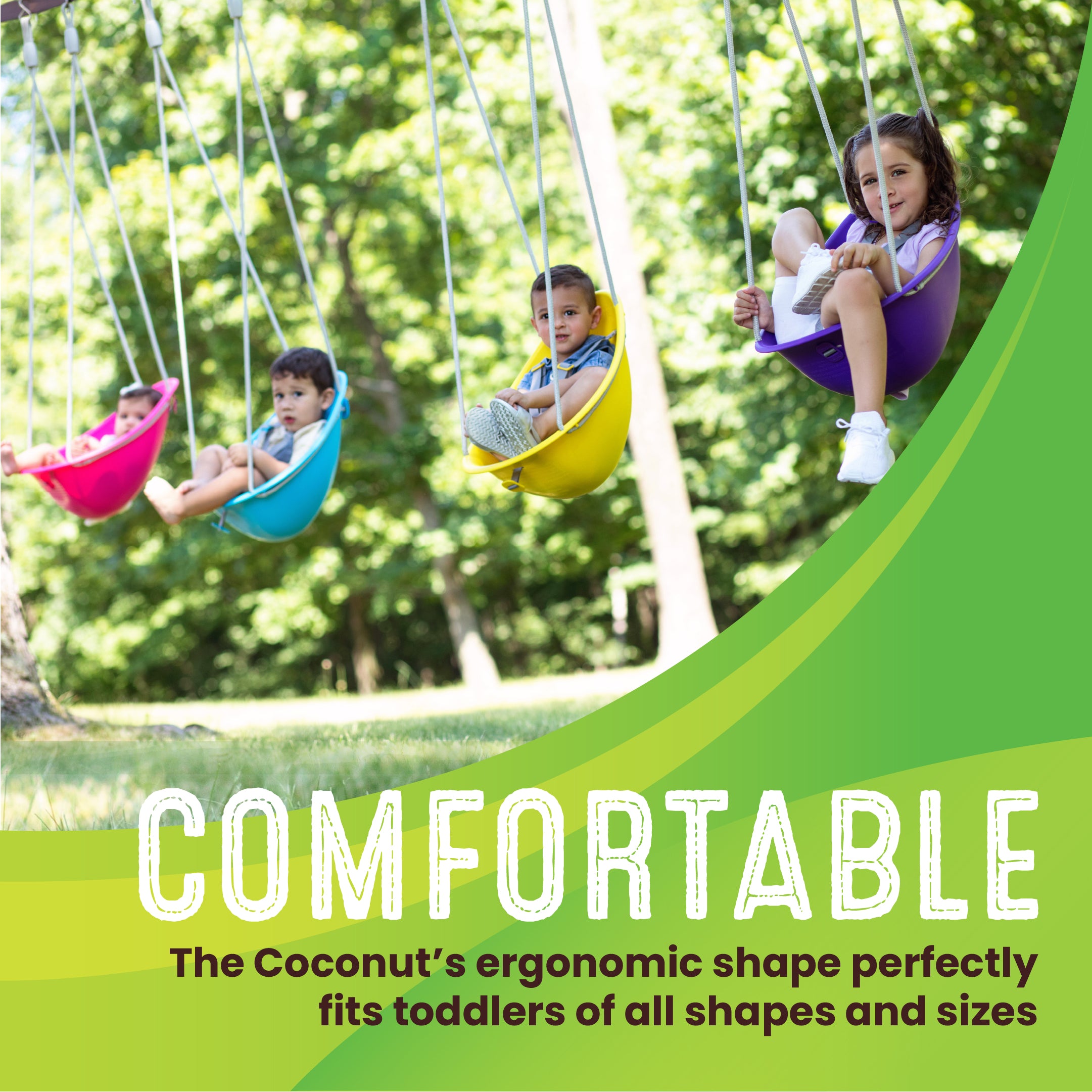 Swurfer Coconut — Your Baby's First Swing, Safe for Ages 6mo+