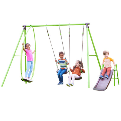 3-in-1 Swing Set with Slide