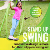 Load image into Gallery viewer, Triple Steel 3-in-1 Swing Set with Slide, Playset for Kids 3+, Holds 4 kids at once