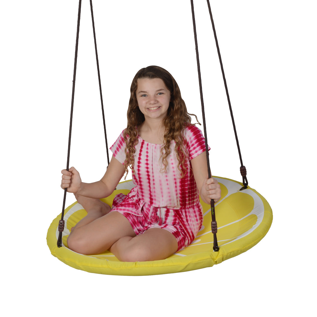 40" Fruit Slice Giant Saucer Swing, Holds up to 4 Kids